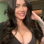 A photo of Megan Fox, a Actress, Model, who has a Bright Winter color profile.