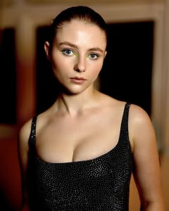 A photo of Thomasin McKenzie, a Actress, who has a Soft Autumn color profile.