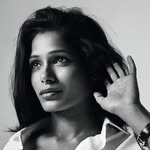 A photo of Freida Pinto, a Actress, who has a Dark Autumn color profile.
