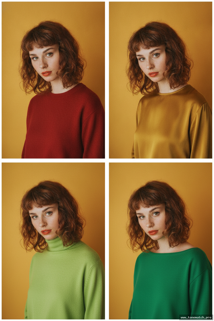 AI drape preview — a season colour held under the chin on the user's own photo